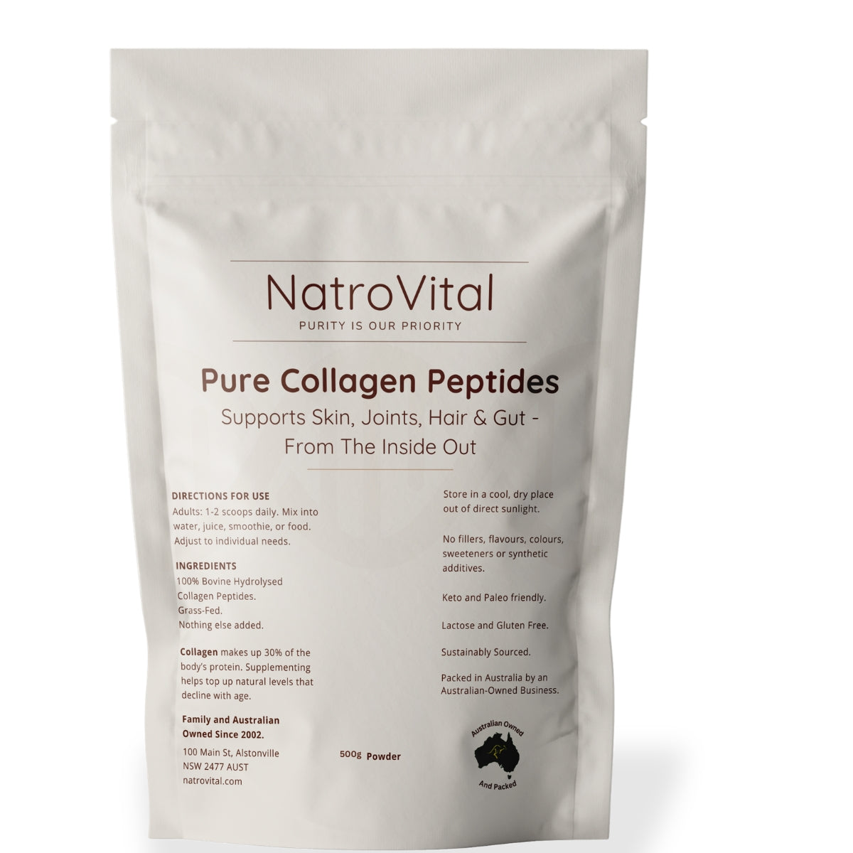 NatroVital Pure Collagen Peptides 500g